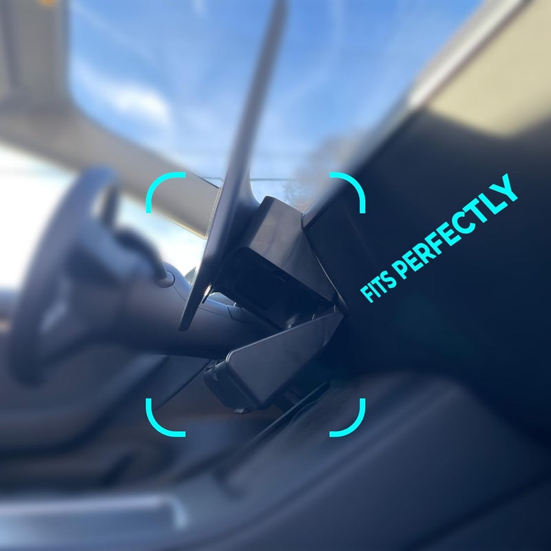 DockCharged Store Tesla Sunglass Holder for Tesla Model 3 and Model Y with Extra Under Screen Storage - Hidden Tesla Center Console Organizer - Tesla Model Y Accessories - Tesla Model 3 Accessories - Image 2